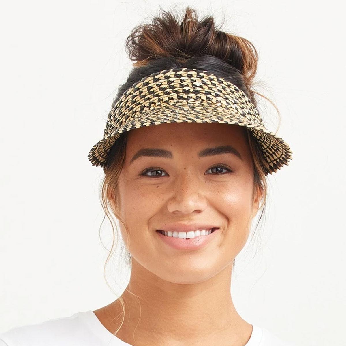 Hemlock Hat Co. | Capri Wheat Straw Visor | 195950 | lsfone | PEPPER
