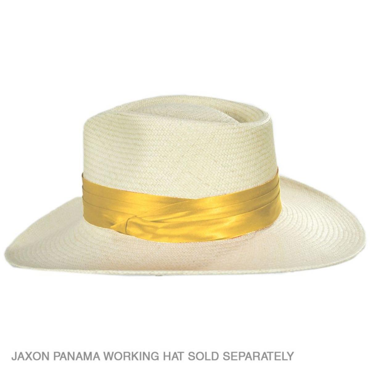 Capas Headwear | 3-Pleat Satin Puggaree Hat Band | 602013 | front | GOLD