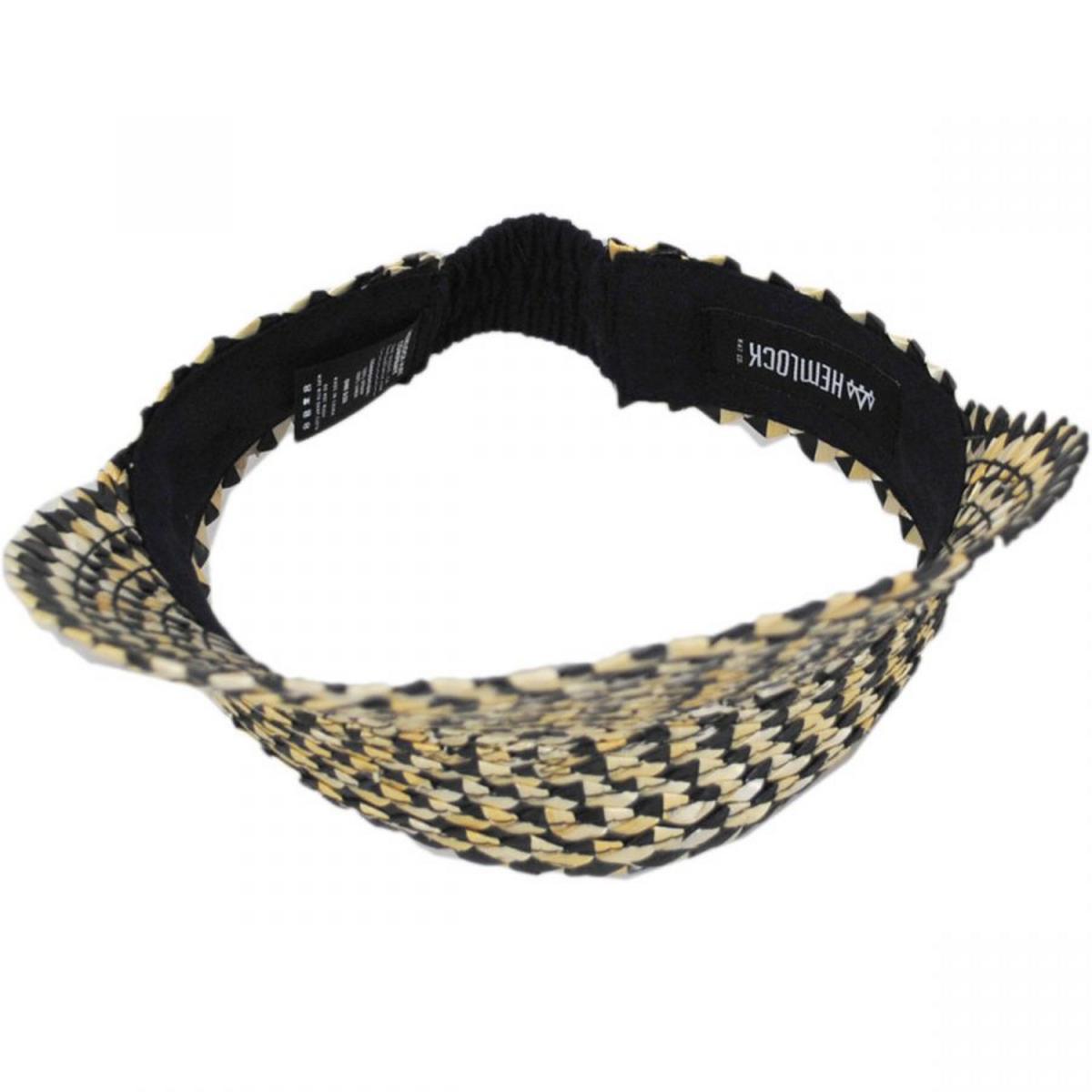 Hemlock Hat Co. | Capri Wheat Straw Visor | 195950 | under | PEPPER