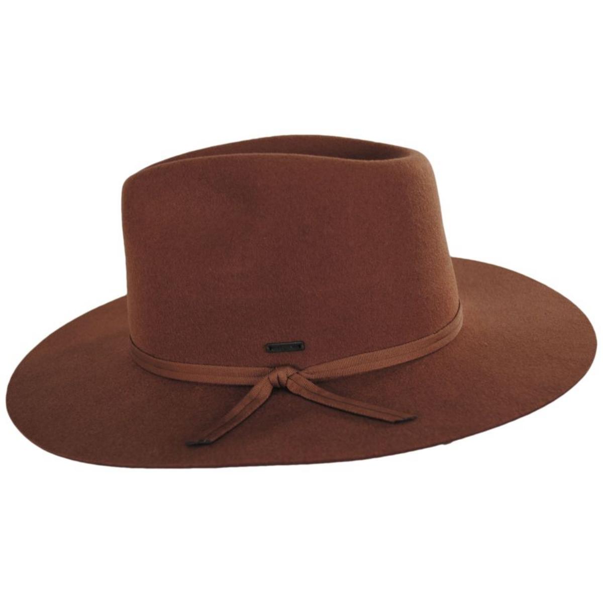 BRIXTON HATS | Cohen Wool Felt Cowboy Hat - FW22 | 135650FW22 | profile | CARAMEL