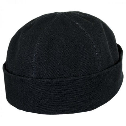 NEW YORK HAT CO | Six Panel Canvas Skull Cap Beanie Hat | 142000 | lead | BLACK