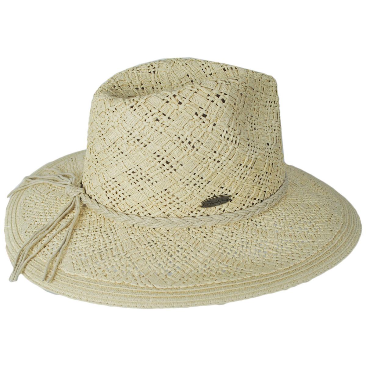 Panama Jack | Bondi Toyo Straw Safari Fedora Hat | 102001 | profile | NATURAL