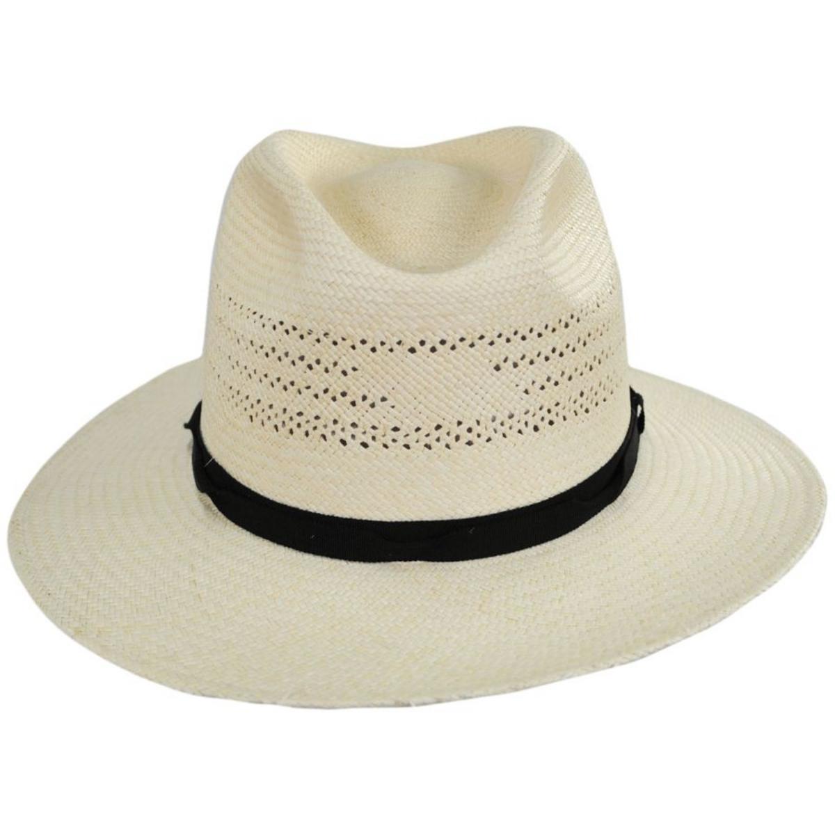 Bailey 1922 | Coram Panama Straw Fedora Hat | 127736 | front | NATURAL