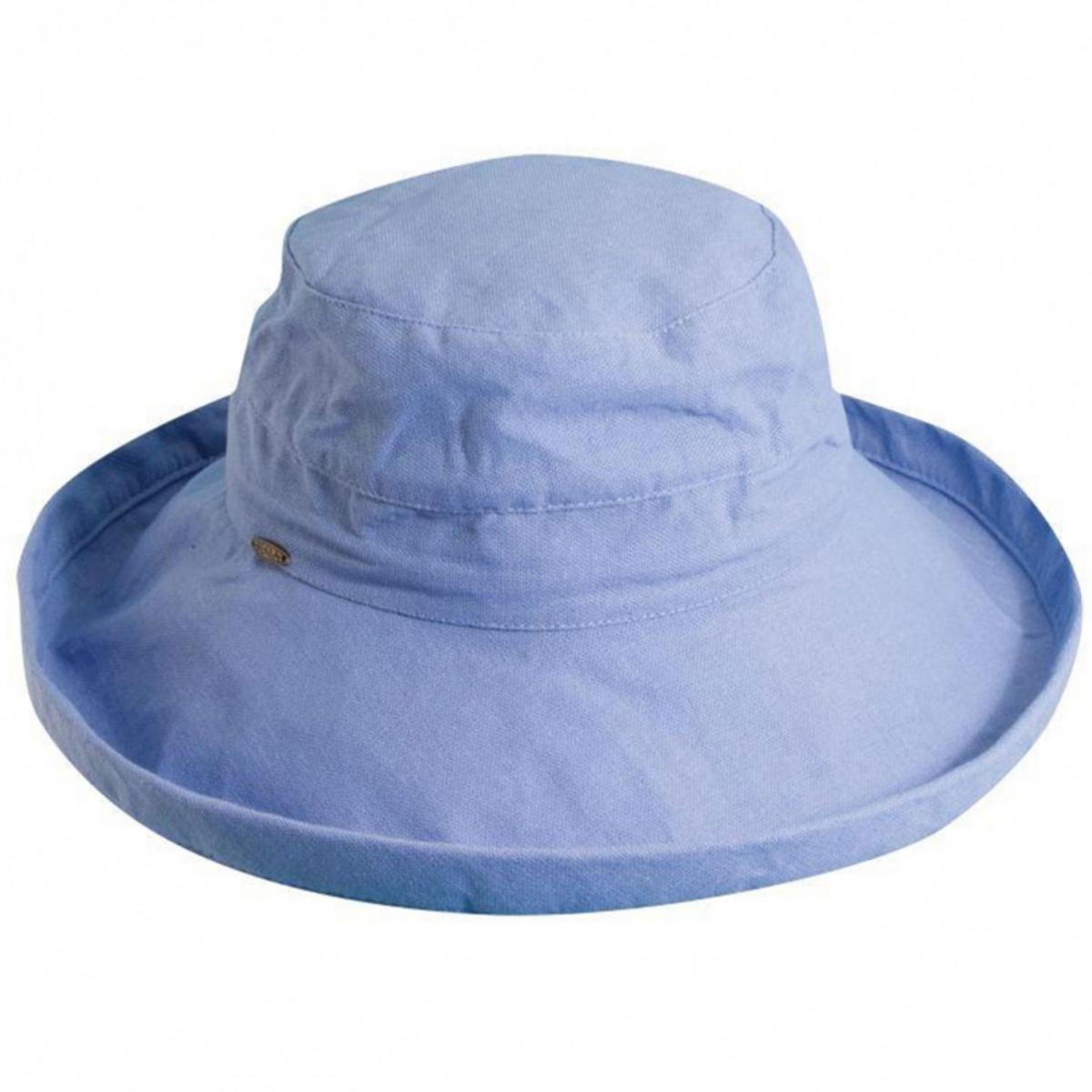 Scala | Lanikai Cotton Sun Hat | 106374 | lead | PERIWINKLE