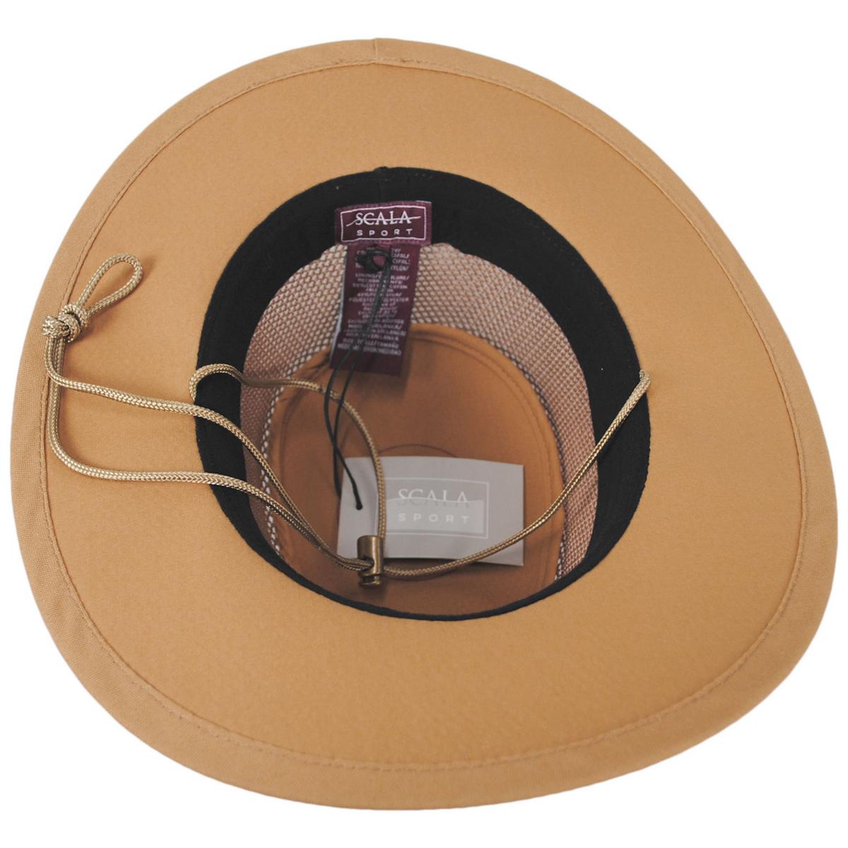 Scala | Mesh Covered Safari Hat | 400202 | under | BEAVER