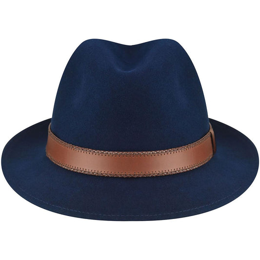 Bailey 1922 | Perry Lanolux Wool Felt Fedora Hat | 130057 | front | NAVY