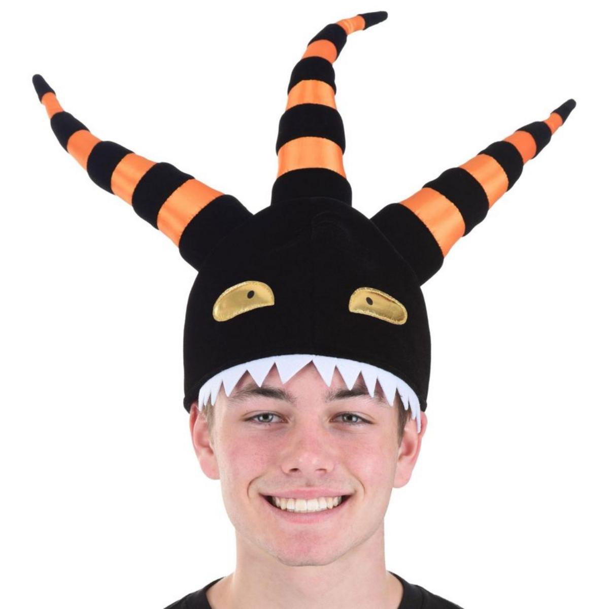 Disney | The Nightmare Before Christmas Harlequin Demon Plush Hat | 190452 | profile | BLACK/ORANGE