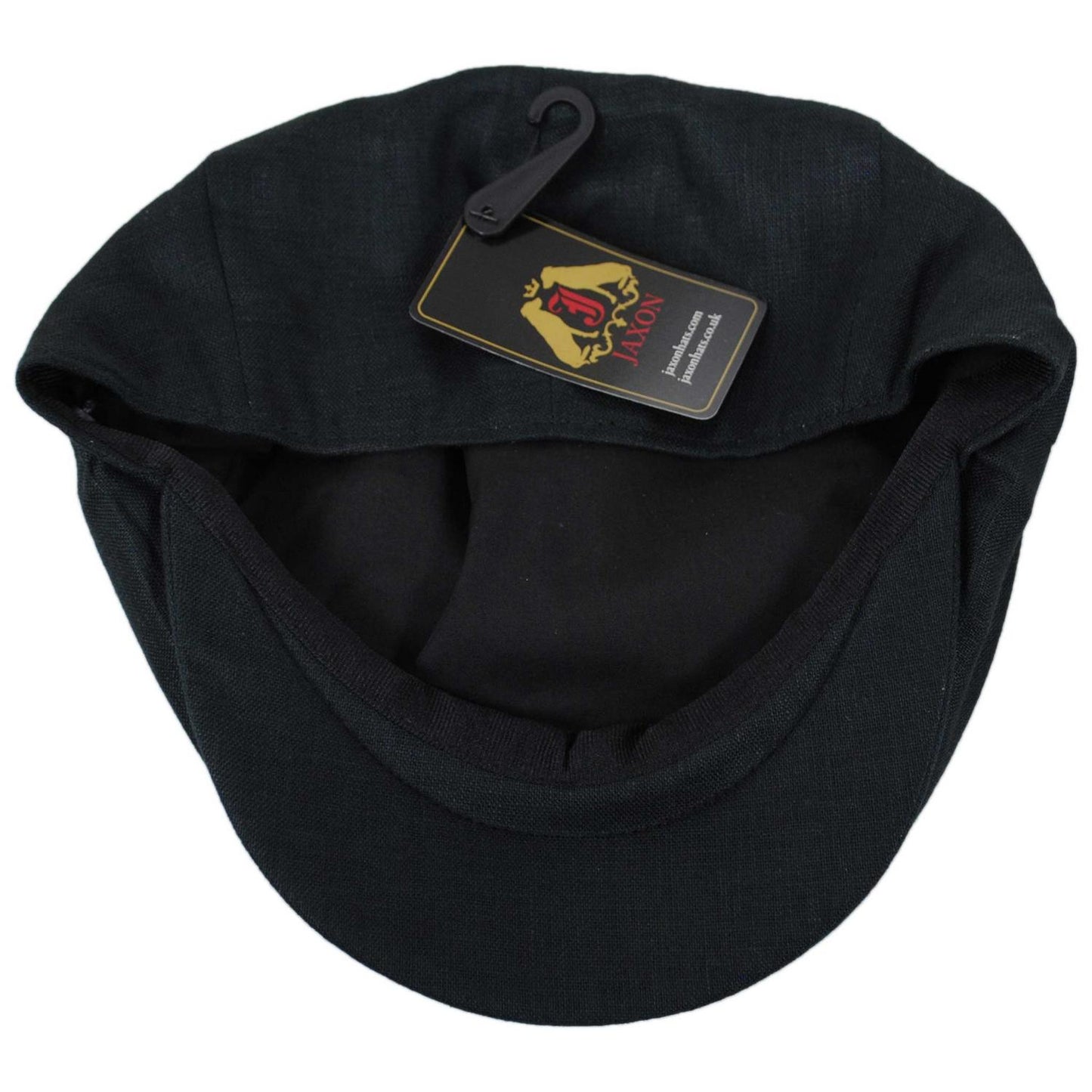 Jaxon Hats | Linen and Cotton Newsboy Cap | 167774 | under | BLACK
