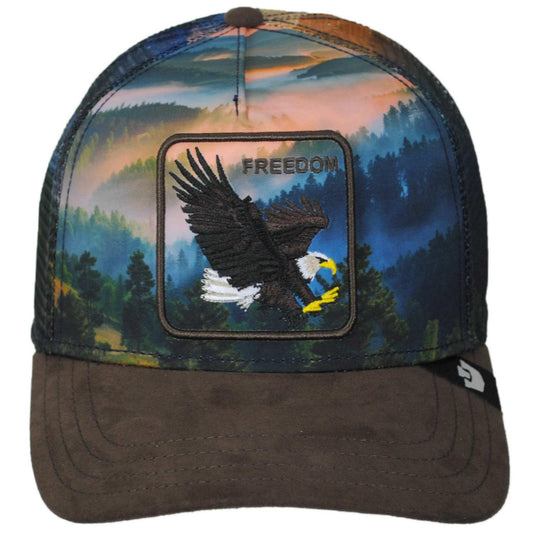 Goorin Bros | Eagle In The Element Mesh Trucker Snapback Baseball Cap | 200775 | front | GROUND