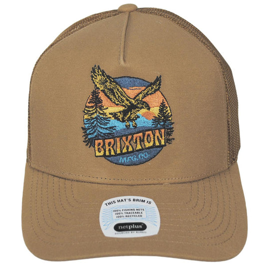 BRIXTON HATS | Ridgewood Netplus MP Mesh Trucker Snapback Baseball Cap | 201841 | front | COPPER/COPPER