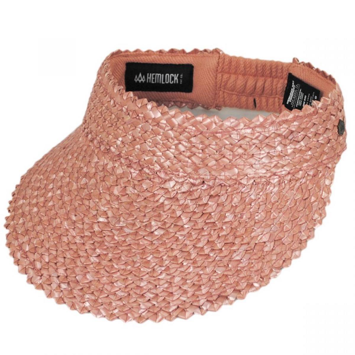 Hemlock Hat Co. | Capri Wheat Straw Visor | 195950 | lead | ROSE