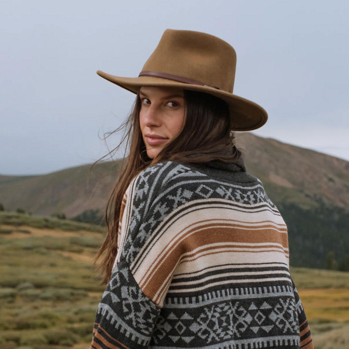 Stetson | Bozeman Crushable Wool Felt Outback Hat | 130692 | lsfone | LIGHT BROWN