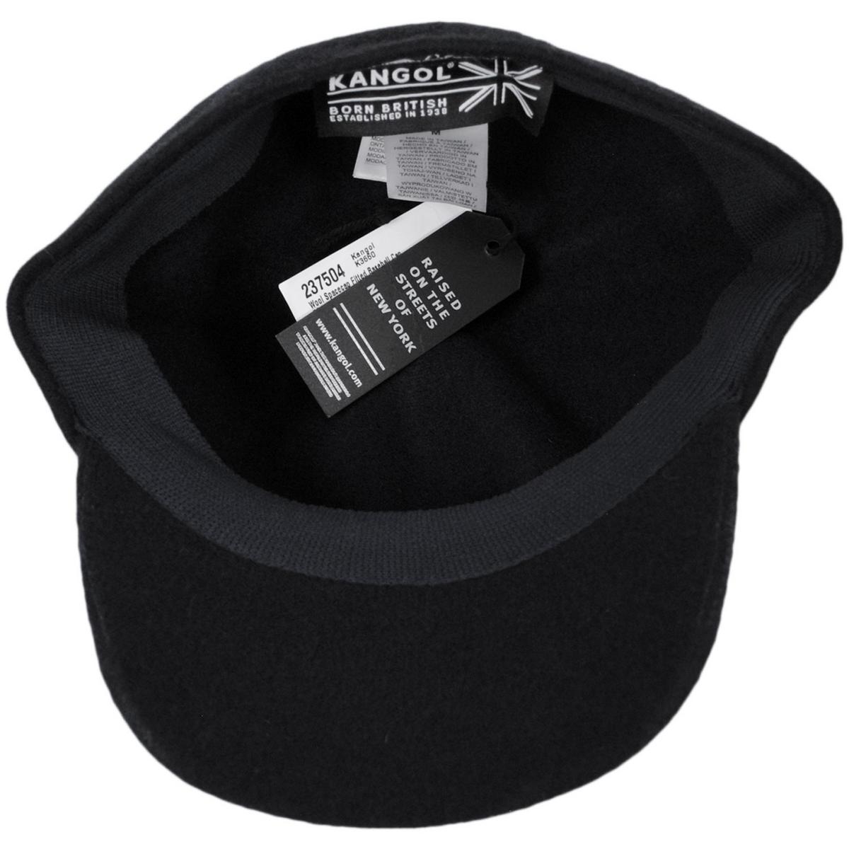 Kangol | Wool Spacecap Fitted Baseball Cap | 201106 | under | BLACK