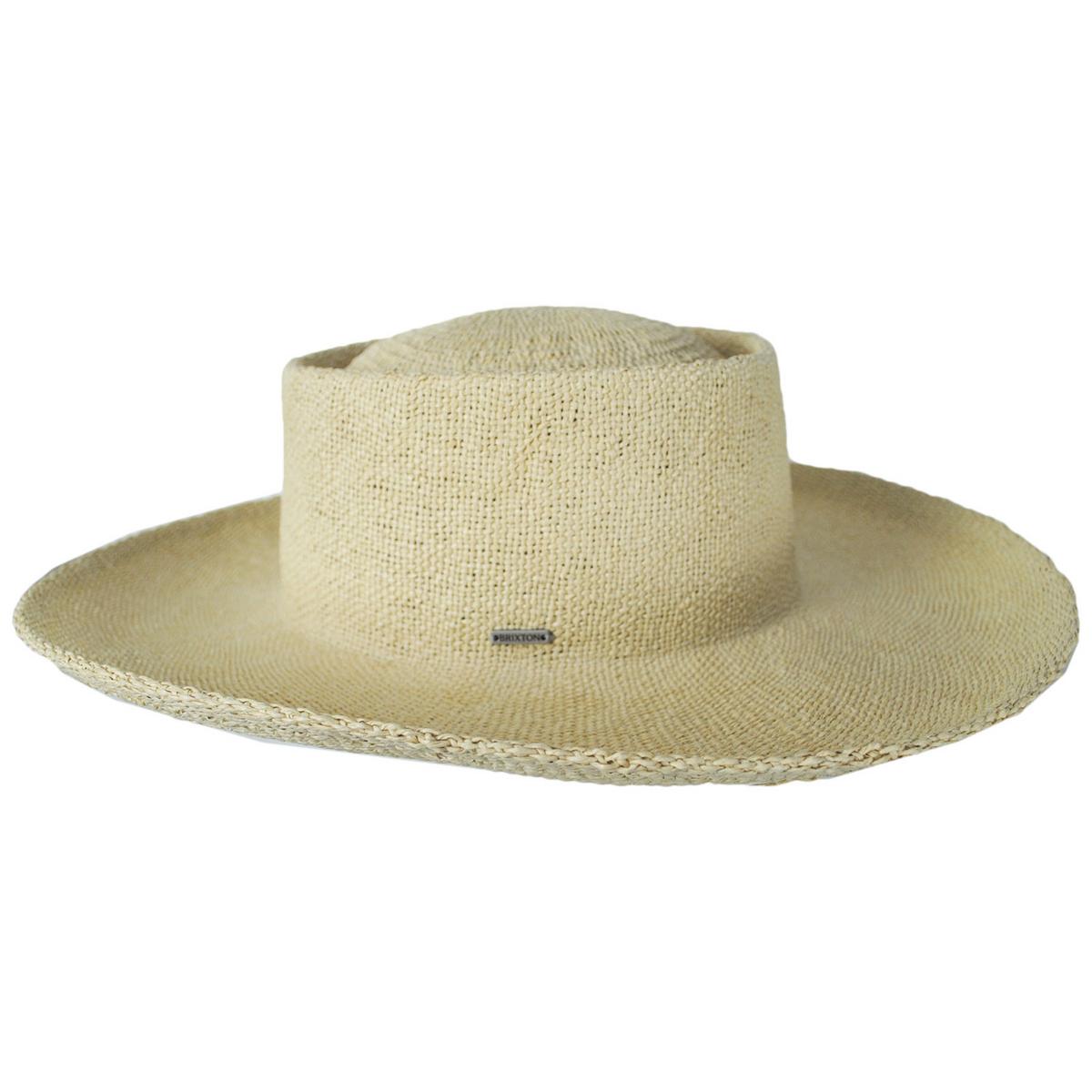 BRIXTON HATS | Cassidy Bangora Straw Boater Hat | 104058 | profile | NATURAL