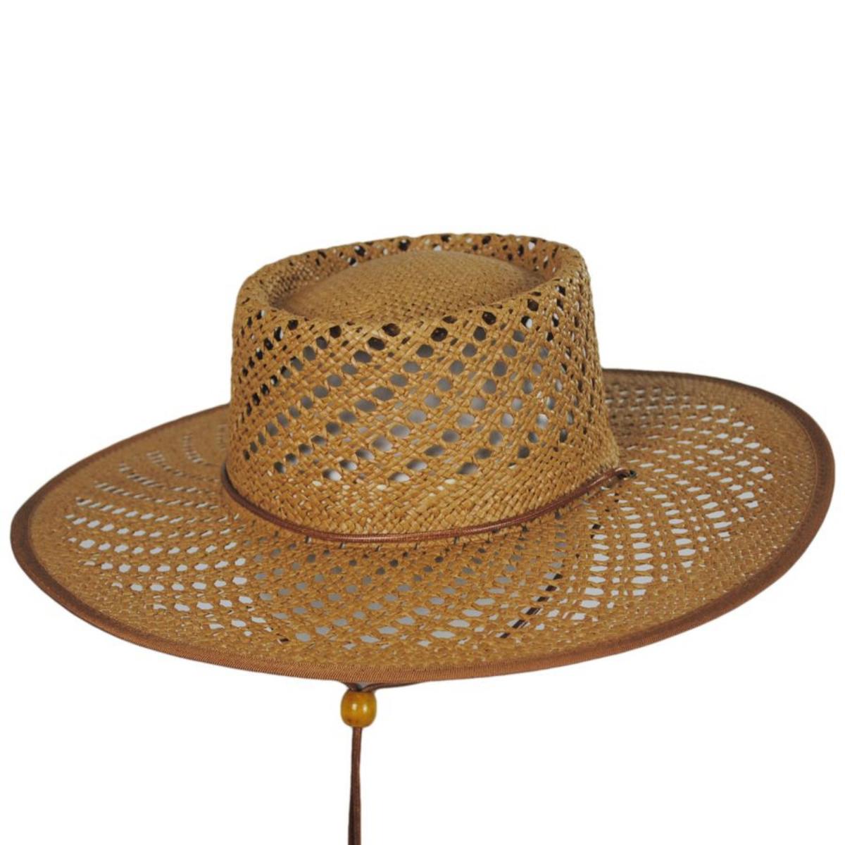 Lack of Color | Cesca Open Weave Toyo Straw Boater Hat | 105011 | lead | BROWN