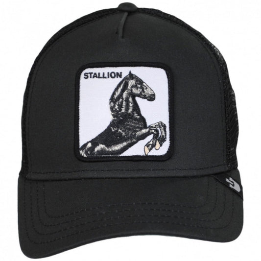 Goorin Bros | Stallion Mesh Trucker Snapback Baseball Cap | 200373 | front | BLACK