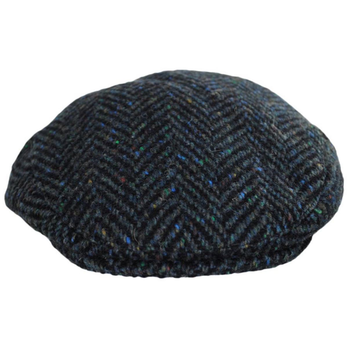 Jaxon & James | Stravalley Donegal Tweed Wool Ivy Cap | 170013 | front | BLUE