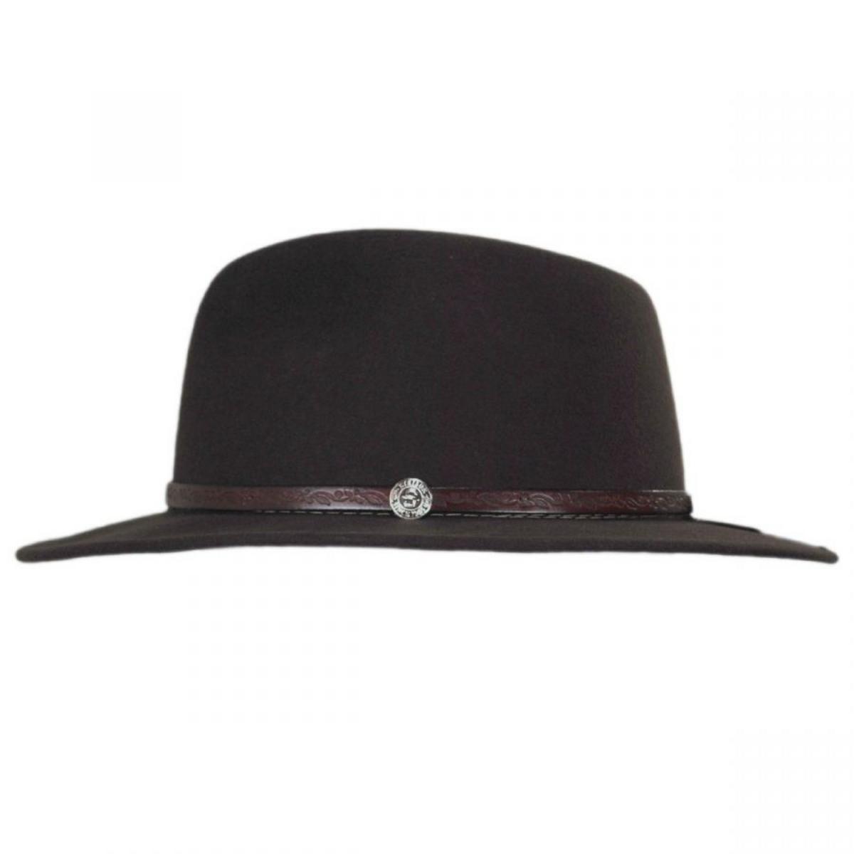 Stetson | Cromwell Crushable Wool Felt Fedora Hat | 130699 | profile | MINK