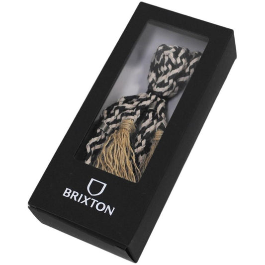 BRIXTON HATS | Double Wrap Leather Hat Band | 601105 | front | BLACK/OFF WHITE