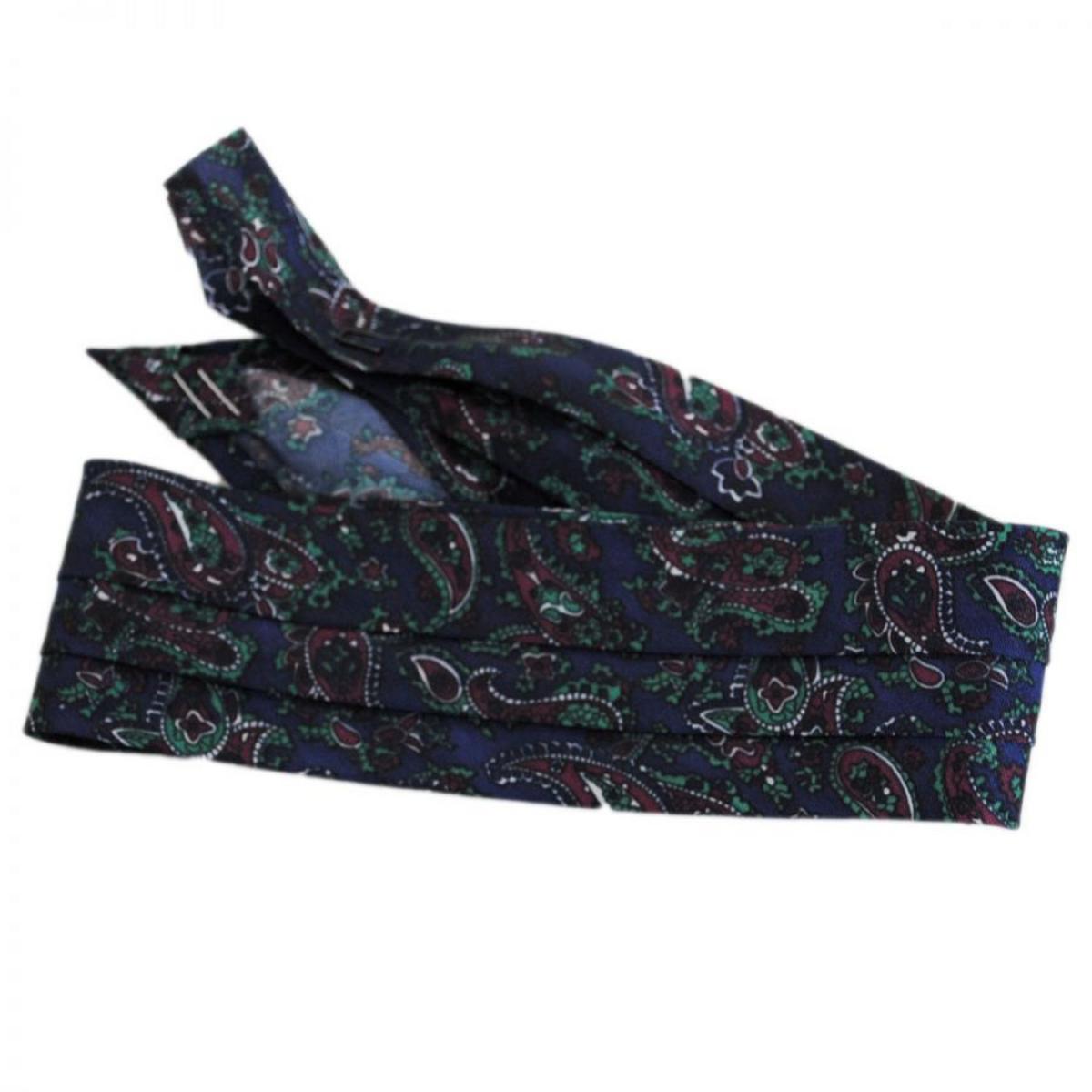 Capas Headwear | Paisley 3-Pleat Puggaree Hat Band | 602015 | lead | NAVY BLUE