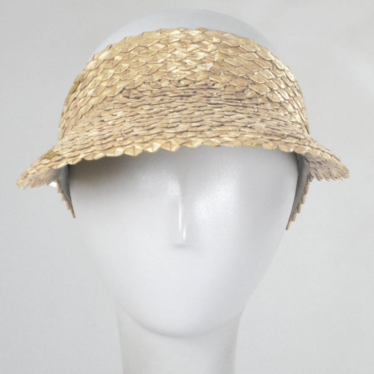 Hemlock Hat Co. | Capri Wheat Straw Visor | 195950 | front | BLONDE