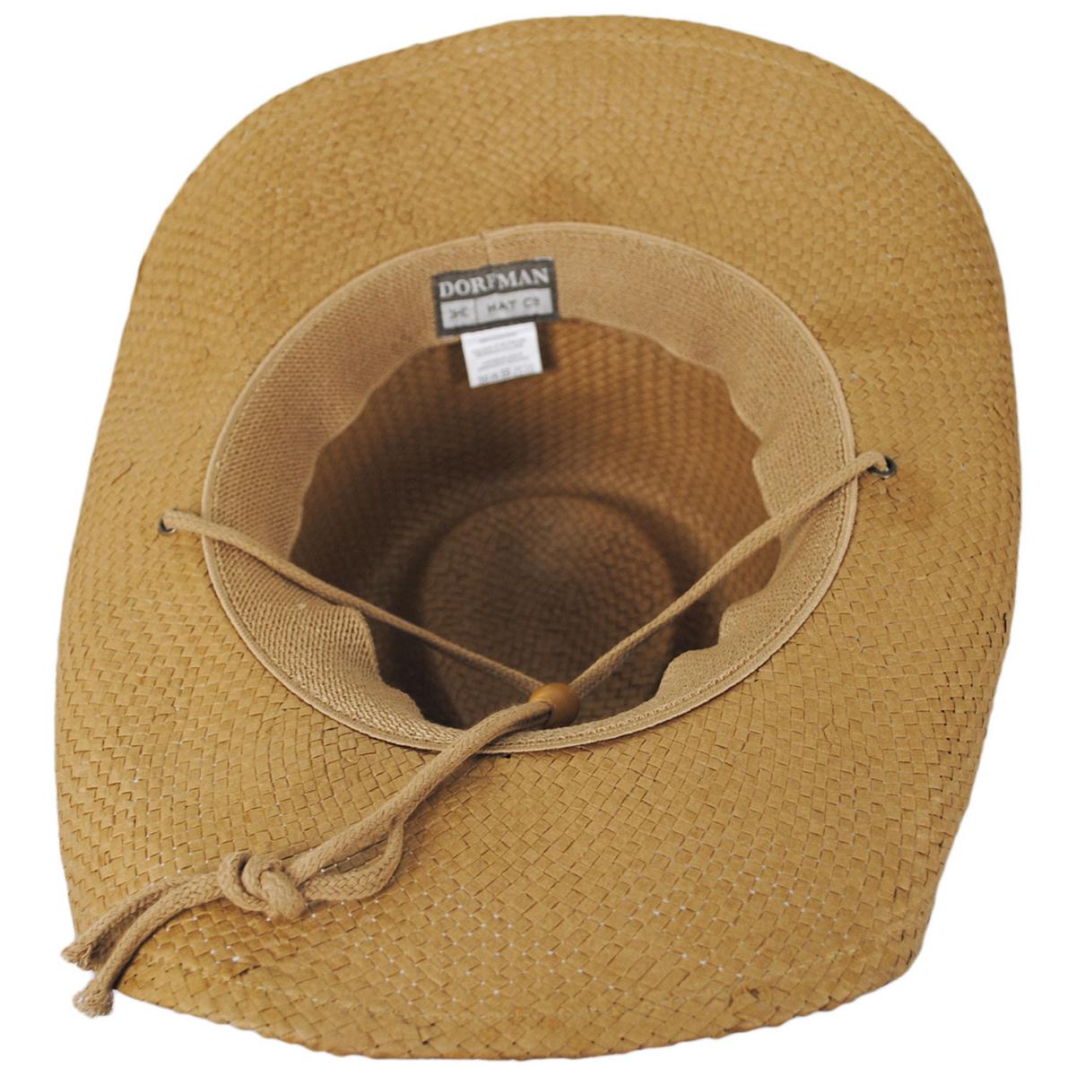 Dorfman Pacific | Chincord Toyo Straw Western Hat | 126150 | under | TOBACCO