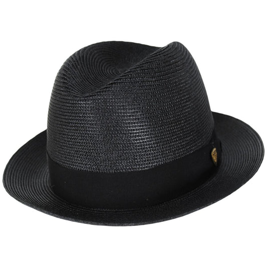 Dobbs | Parker Florentine Milan Fedora Hat | 127012 | lead | BLACK