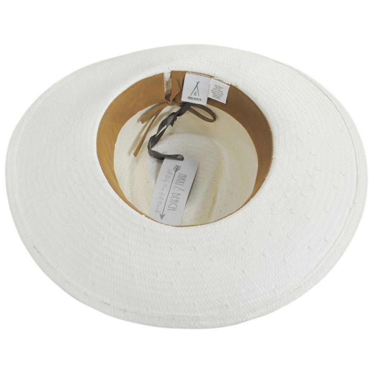Dove Toyo Straw Fedora Hat