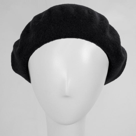 Village Hat Shop | Wholesale Wool Fashion Beret B2B Pre-Pack | B2B152500 | front | BLACK