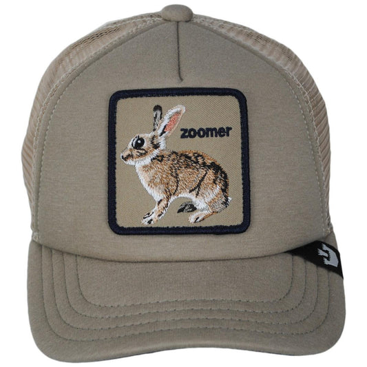Goorin Bros | Kid's Ok Zoomer Mesh Trucker Snapback Baseball Cap | 508929 | front | TAN