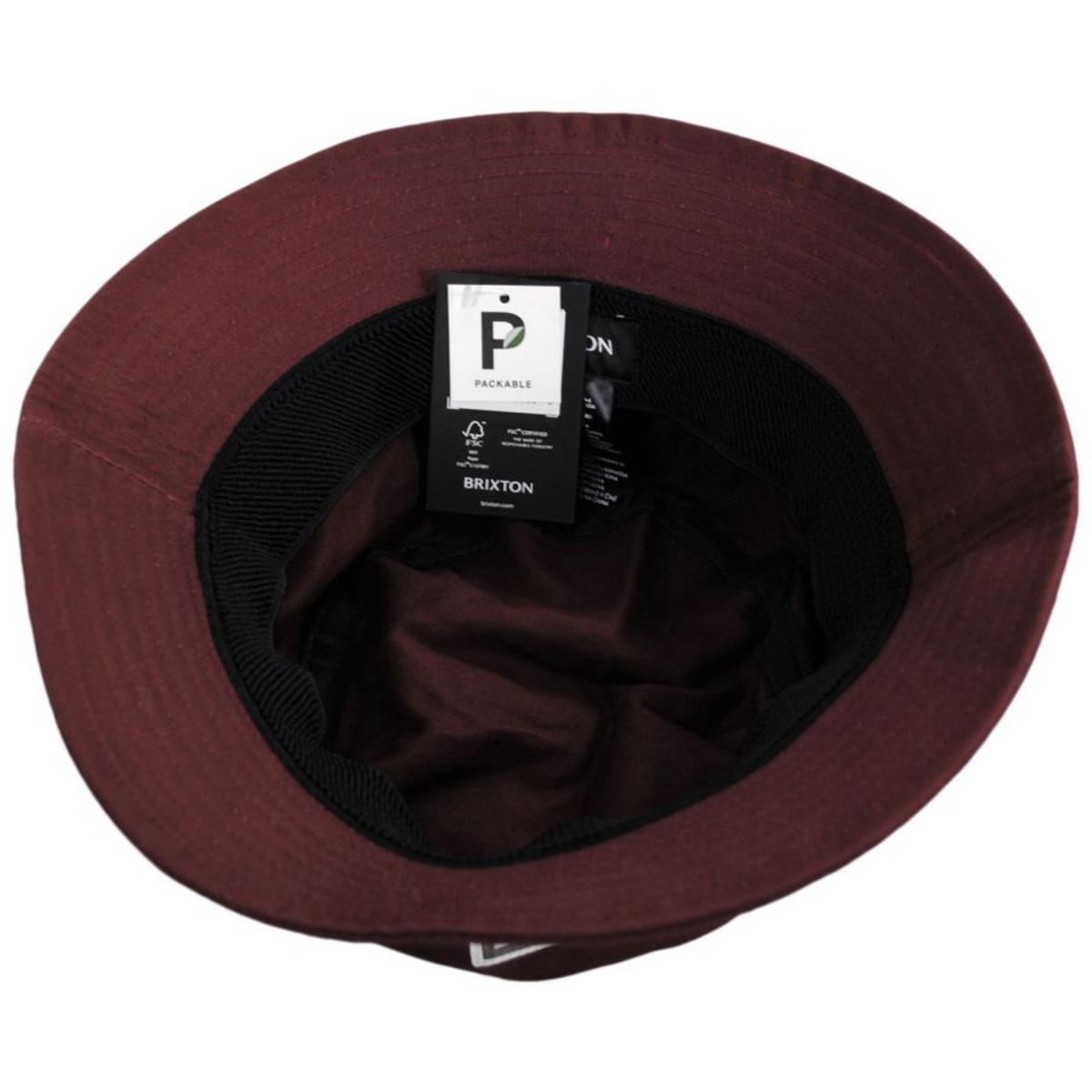 BRIXTON HATS | Beta Cotton Packable Bucket Hat - Standard Colors | 185525 | under | DARK BRICK