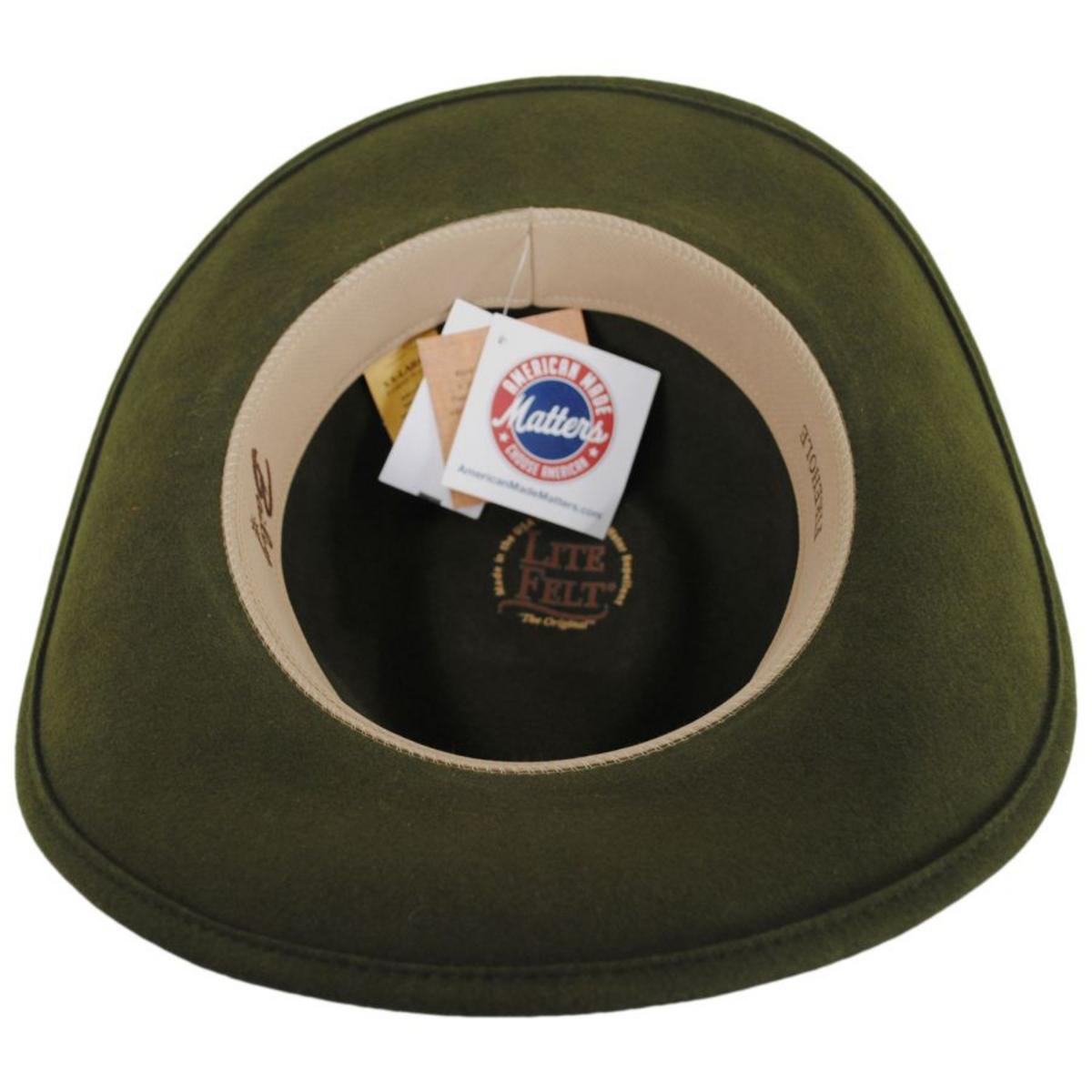 Bailey Western | Firehole Crushable Wool LiteFelt Western Hat | 130141 | under | LODEN