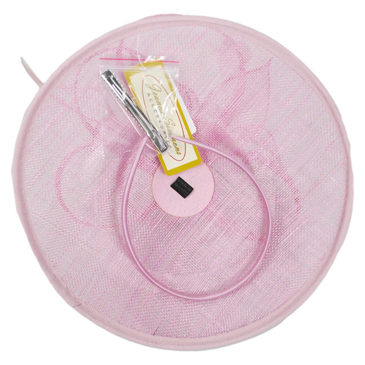 Jeanne Simmons | Anillo Sinamay Straw Fascinator Dress Hat | 120707 | under | PINK