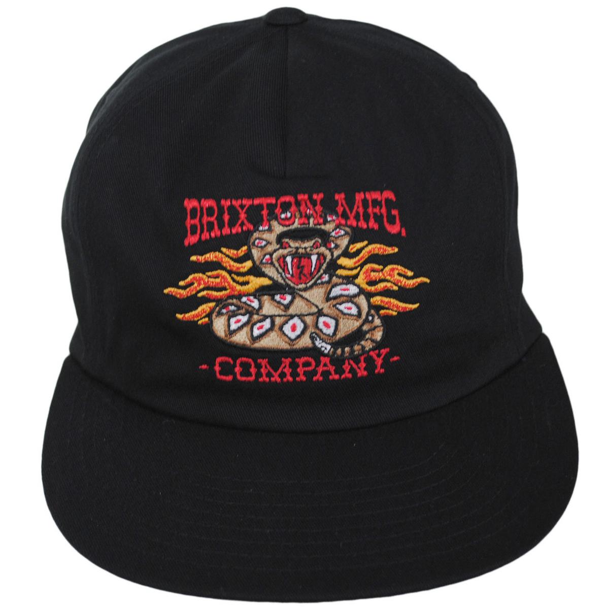 BRIXTON HATS | Hardee HP Snapback Baseball Cap | 201854 | front | BLACK