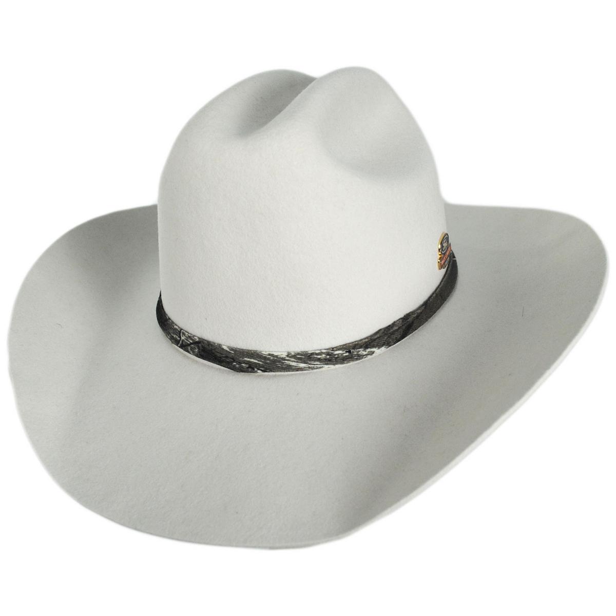 BRIXTON HATS | Ford Truck Country Wool Felt Cowboy Hat | 135673 | lead | WIMBLETON WHITE/CAMO