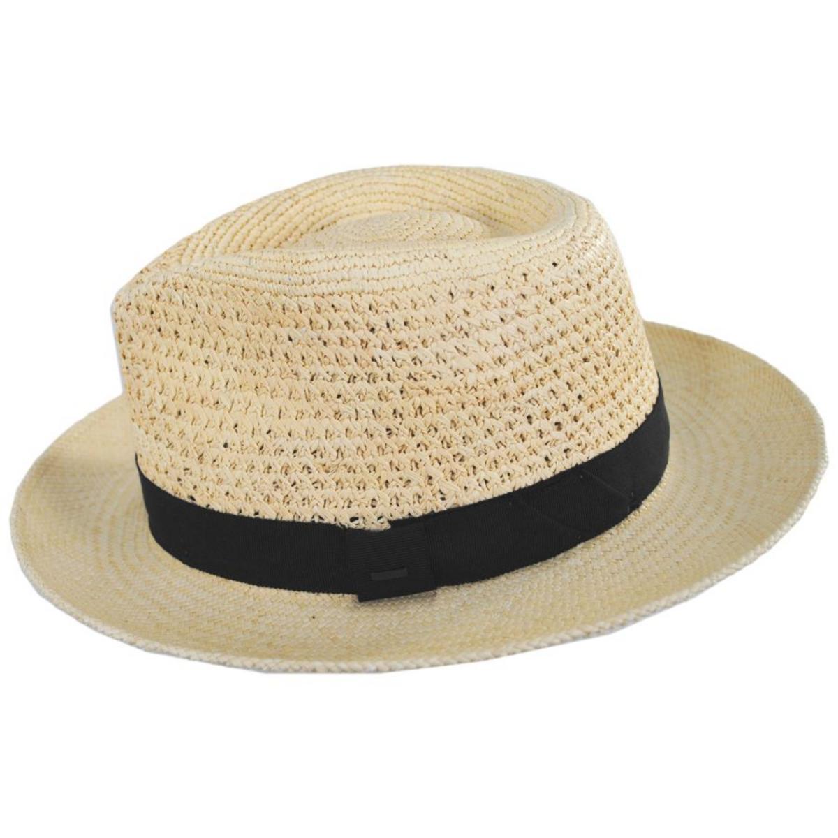 Bailey 1922 | Racer Panama Straw Fedora Hat | 127739 | profile | NATURAL