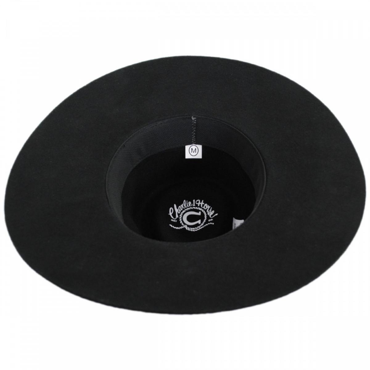 Charlie 1 Horse | Traveler Wool Felt Crossover Hat | 124986 | under | BLACK