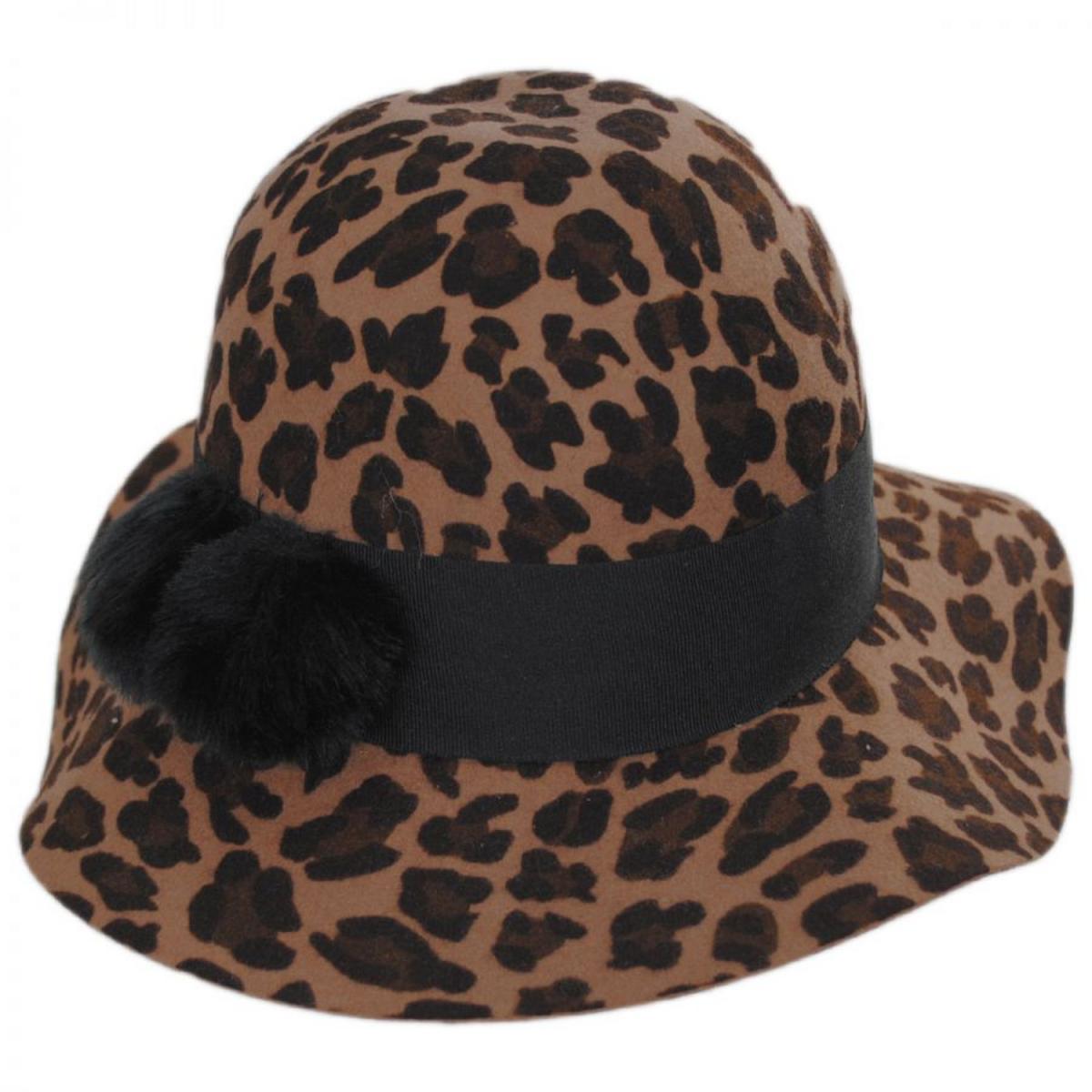 Betmar | Mullins Wool Felt Floppy Hat | 123123 | lead | LEOPARD