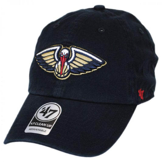 47 Brand | New Orleans Pelicans NBA Clean Up Strapback Baseball Cap Dad Hat | 204150 | lead | NAVY