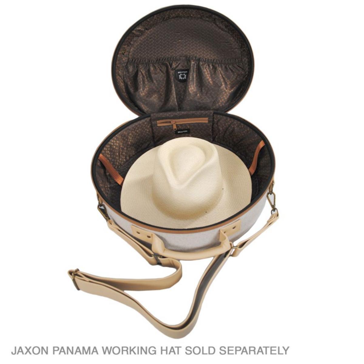 BRIXTON HATS | Done Proper Fedora Hat Travel Case | 601099 | profile | CREAM/BEIGE