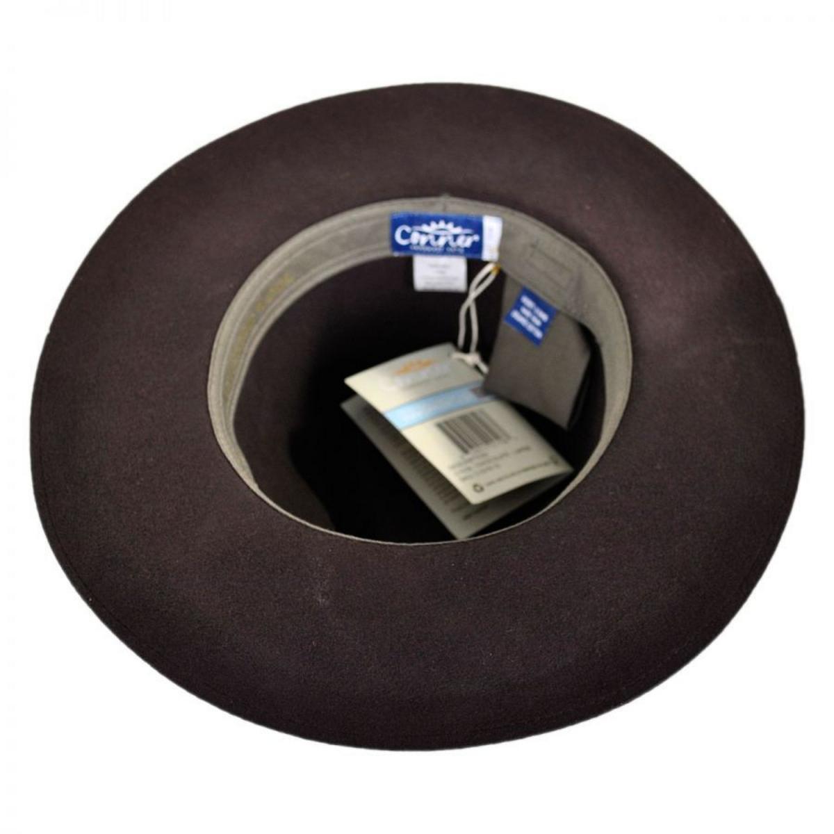 Conner | Mt. Warning Arrow Band Wool Felt Outback Hat | 130925 | under | BROWN