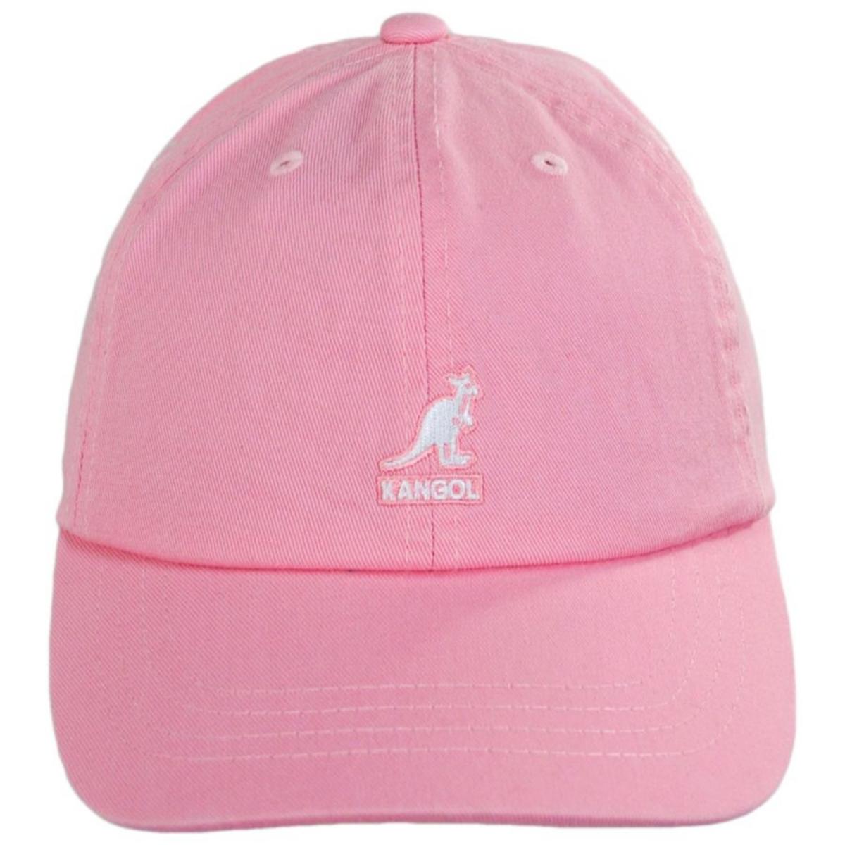 Kangol | Washed Cotton Strapback Baseball Cap Dad Hat - Fashion Colors | 201173A | front | PEPTO