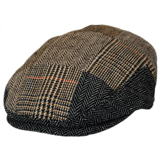Jaxon Hats | Baby Patchwork Wool Blend Ivy Cap | 512114 | lead | BROWN