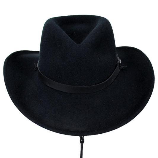 Bailey Western | Morgan Crushable Wool LiteFelt Western Hat | 130154 | front | BLACK