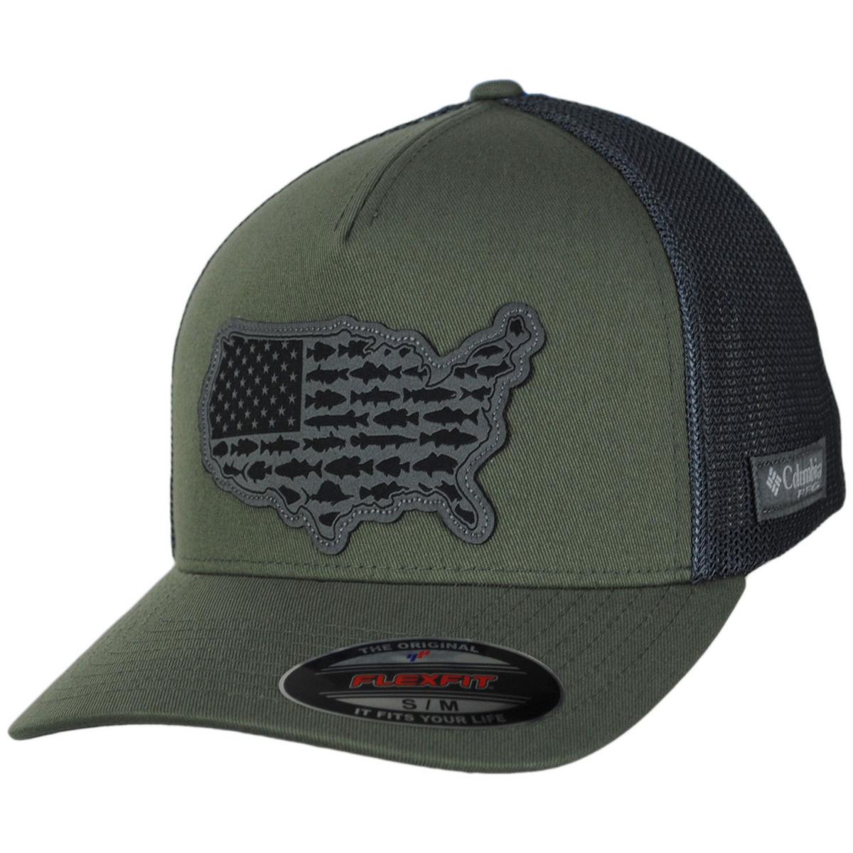 Columbia Sportswear | PFG Statetriot Mesh Flexfit Fitted Baseball Cap | 400162 | lead | CYPRESS CITY GREY