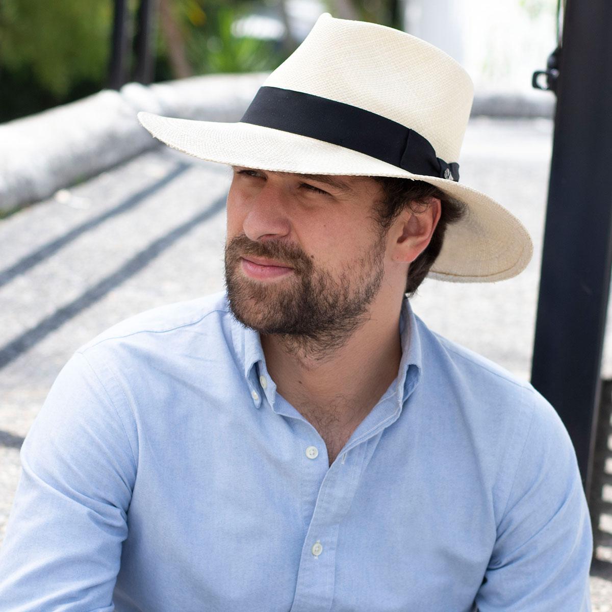 Bigalli | Australian Panama Straw Fedora Hat | 129205 | lsmone | WHITE