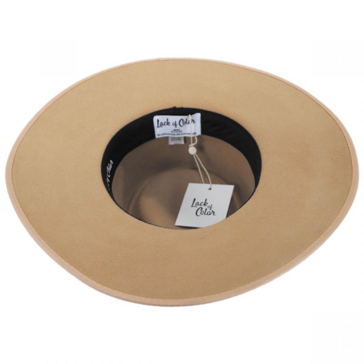 Lack of Color | Wool Felt Rancher Fedora Hat | 124303 | under | CARAMEL