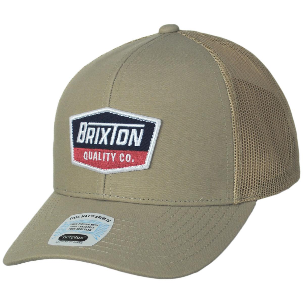 BRIXTON HATS | Regal Netplus MP Mesh Trucker Snapback Baseball Cap | 201835 | lead | KHAKI/KHAKI
