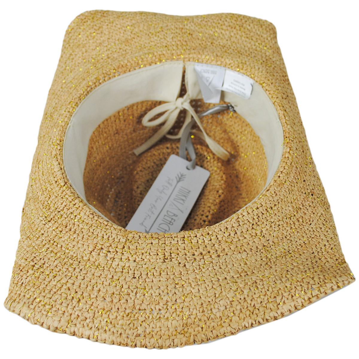 NIKKI BEACH | Giselle Raffia Straw Western Hat | 102657 | under | NATURAL/GOLD