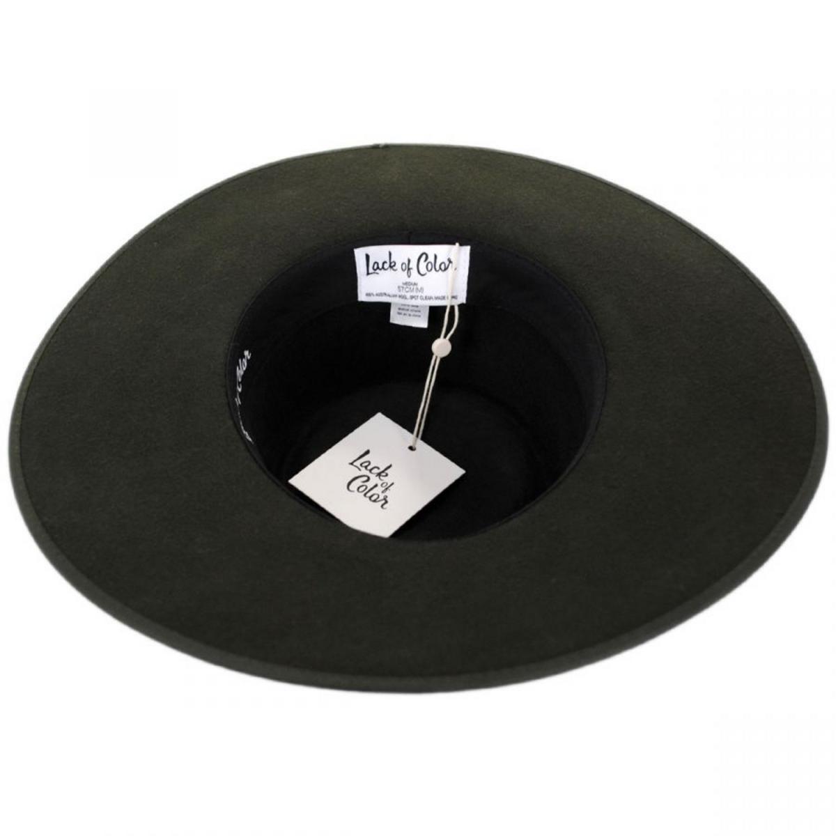 Lack of Color | Wool Felt Rancher Fedora Hat | 124303 | under | FOREST